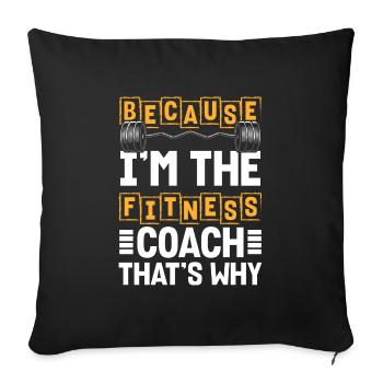 Gym Bench Press Training - Housse de coussin décorative 45 x 45 cm - noir - Devant