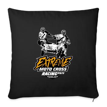Sidecarcross - Sidecar Moto Cross - Sofa pillowcase 17,3'' x 17,3'' (45 x 45 cm) - black - Front