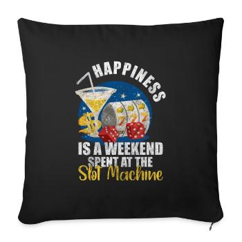 Slot Machine Slot Arcade Lucky 7 - Sofa pillowcase 17,3'' x 17,3'' (45 x 45 cm) - black - Front
