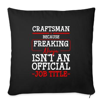 Craft Workshop Screwdriver - Sofa pillowcase 17,3'' x 17,3'' (45 x 45 cm) - black - Front
