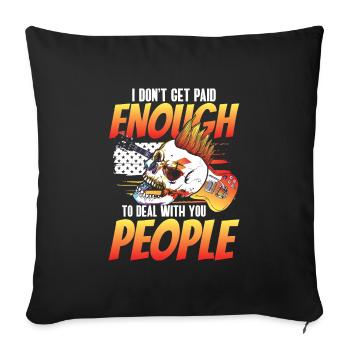 Sarcasm Humor Misanthrope Irony - Sofa pillowcase 17,3'' x 17,3'' (45 x 45 cm) - black - Front