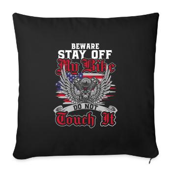 Just look hands off only child - Sofa pillowcase 17,3'' x 17,3'' (45 x 45 cm) - black - Front