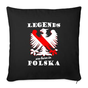 Les légendes de la Pologne - Housse de coussin décorative 45 x 45 cm - noir - Devant