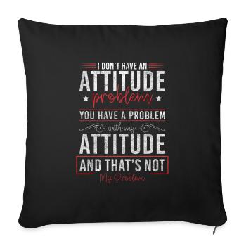 Problème? Humour noir sarcasme - Housse de coussin décorative 45 x 45 cm - noir - Devant