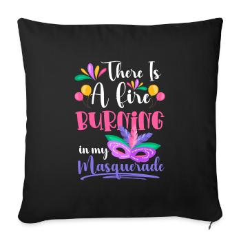 Masquerade Festival Second Face - Sofa pillowcase 17,3'' x 17,3'' (45 x 45 cm) - black - Front