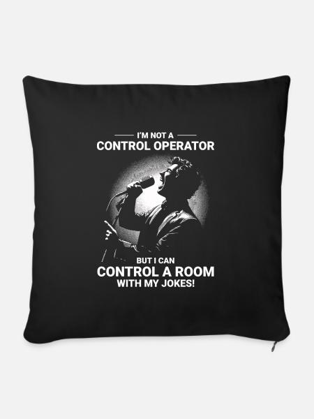 Amateurfunker Stand-up-Comedy-Kontrollraum - Sofakissenbezug 45 x 45 cm - Schwarz
