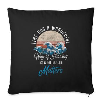 Clock Life Art - Sofa pillowcase 17,3'' x 17,3'' (45 x 45 cm) - black - Front