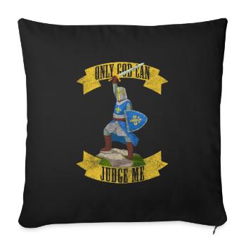 Chevalier Dragon Armure Guerrier - Housse de coussin décorative 45 x 45 cm - noir - Devant