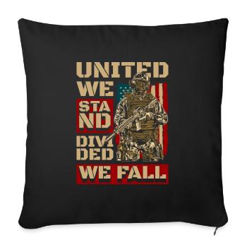 United States Patriot Tourism - Sofa pillowcase 17,3'' x 17,3'' (45 x 45 cm) - black - Front