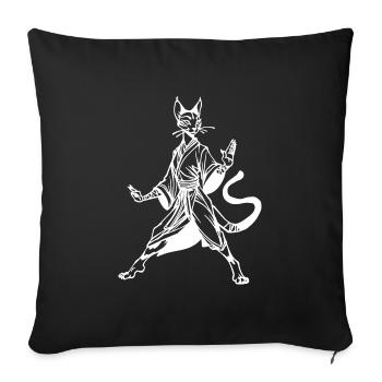 Tabaxi Monk RPG-Spiel - Sofakissenbezug 45 x 45 cm - Schwarz - Vorne