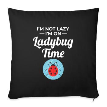 Ladybugs Insect Collector Entomology Entomologist - Sofa pillowcase 17,3'' x 17,3'' (45 x 45 cm) - black - Front