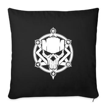Magic circles Emblem Necromancer - Sofa pillowcase 17,3'' x 17,3'' (45 x 45 cm) - black - Front