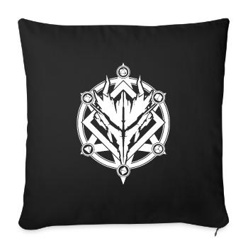 Magic circles Emblem Warlock - Sofa pillowcase 17,3'' x 17,3'' (45 x 45 cm) - black - Front