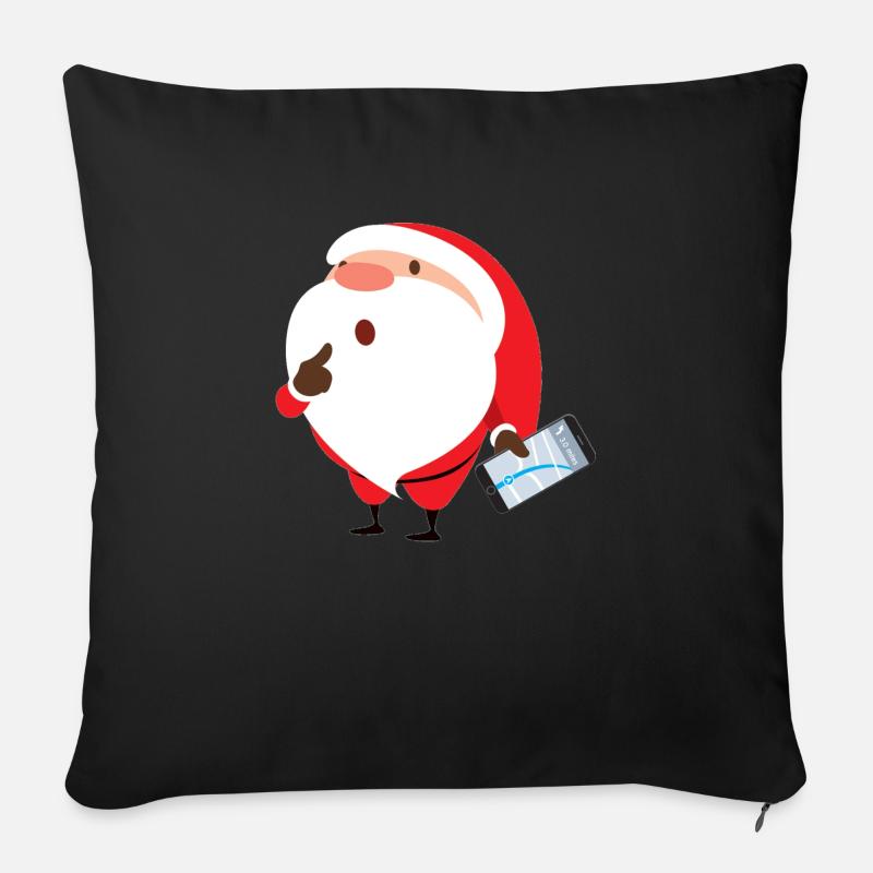 Cute Santa - Sofakissenbezug 45 x 45 cm - Schwarz