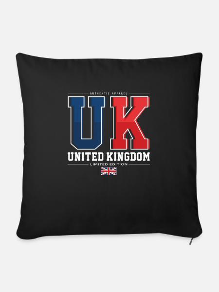 UK - Sofakissenbezug 45 x 45 cm - Schwarz