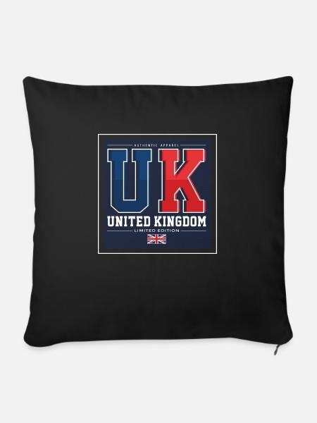 UK - Sofakissenbezug 45 x 45 cm - Schwarz