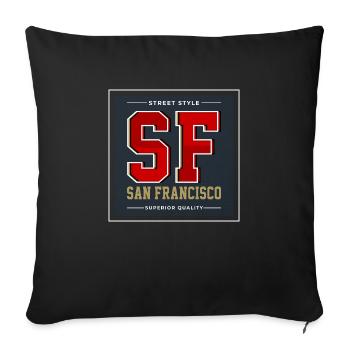 San Francisco - Sofa pillowcase 17,3'' x 17,3'' (45 x 45 cm) - black - Front