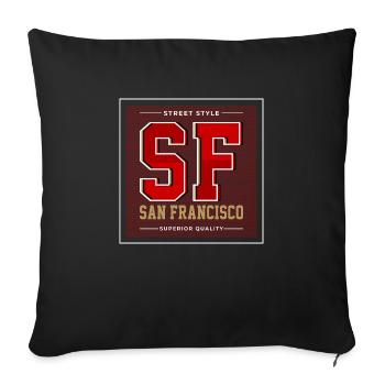 San Francisco - Sofa pillowcase 17,3'' x 17,3'' (45 x 45 cm) - black - Front