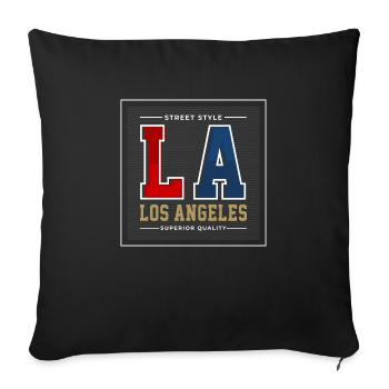 Los Angeles - Housse de coussin décorative 45 x 45 cm - noir - Devant
