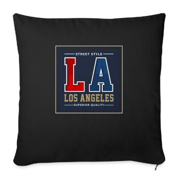 Los Angeles - Housse de coussin décorative 45 x 45 cm - noir - Devant