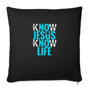 Jésus Christ - Housse de coussin décorative 45 x 45 cm - noir - Devant