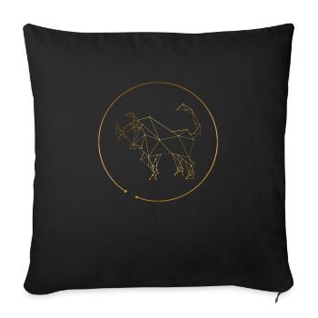 Zodiac sign Taurus Taurus - Sofa pillowcase 17,3'' x 17,3'' (45 x 45 cm) - black - Front