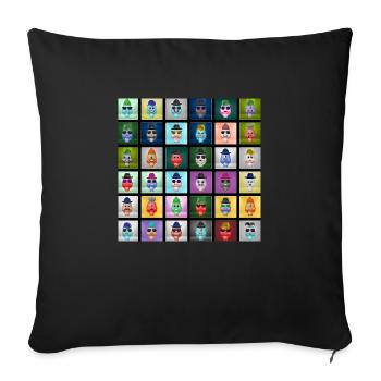 Quack Mageddon NFT - Sofa pillowcase 17,3'' x 17,3'' (45 x 45 cm) - black - Front