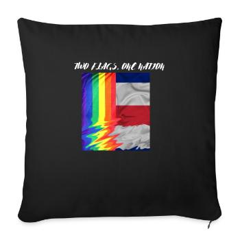 TWO FLAG ONE NATION LGBTQ x FRANCE - Housse de coussin décorative 45 x 45 cm - noir - Devant