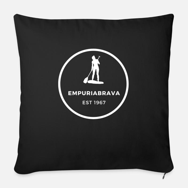 Empuriabrava EST 1967 SUP - Sofakissenbezug 45 x 45 cm - Schwarz