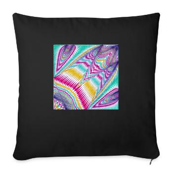 LMNArt - Housse de coussin décorative 45 x 45 cm - noir - Devant