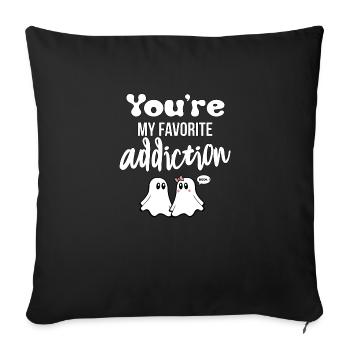 T-shirts with funny phrases - Ghosts 09 - Sofa pillowcase 17,3'' x 17,3'' (45 x 45 cm) - black - Front