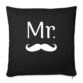M. MISTER MAN BEARD - Housse de coussin décorative 45 x 45 cm - noir - Devant