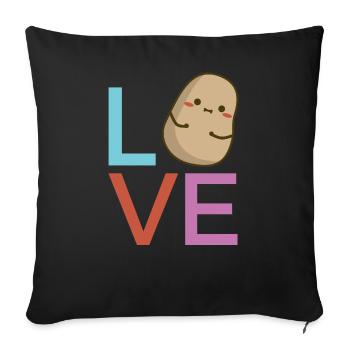 Love Potato - Sofa pillowcase 17,3'' x 17,3'' (45 x 45 cm) - black - Front