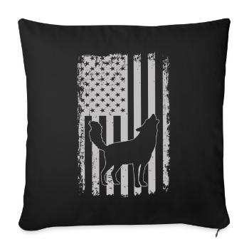 Conception de chasseur de coyote pour la chasse au coyote - Housse de coussin décorative 45 x 45 cm - noir - Devant
