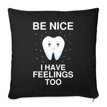 Dental Clinic and Dental Laboratory Technician Designs - Sofa pillowcase 17,3'' x 17,3'' (45 x 45 cm) - black - Front