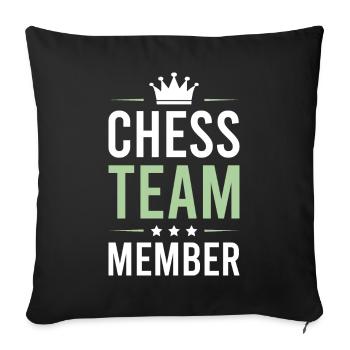 Chess Team - Sofa pillowcase 17,3'' x 17,3'' (45 x 45 cm) - black - Front