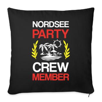 Équipage de la fête en mer du Nord - Housse de coussin décorative 45 x 45 cm - noir - Devant