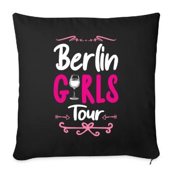 Berlin Girls Tour - Sofa pillowcase 17,3'' x 17,3'' (45 x 45 cm) - black - Front