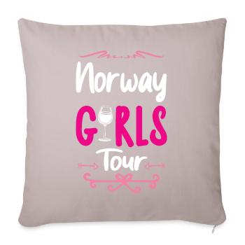 Tournée des filles de Norvège - Housse de coussin décorative 45 x 45 cm - taupe clair - Devant