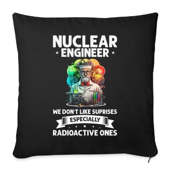 Kernenergie Spruch für Kernenergie - Sofakissenbezug 45 x 45 cm - Schwarz - Vorne
