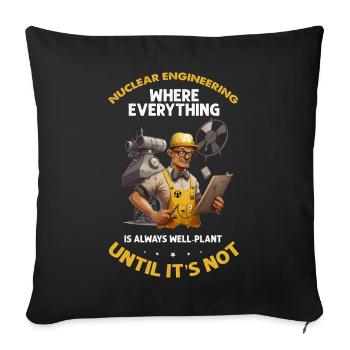 Erneuerbare Nukleare Spruch für Nukleartechnik - Sofakissenbezug 45 x 45 cm - Schwarz - Vorne