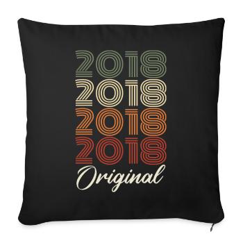 2018 Original Vintage Birthday Gift 2018 - Sofa pillowcase 17,3'' x 17,3'' (45 x 45 cm) - black - Front