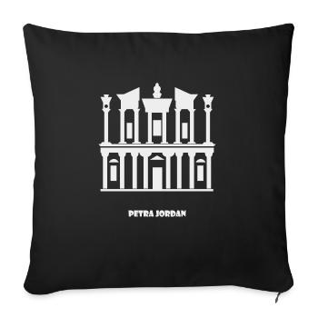 Petra Jordan Landmark Idée cadeau de voyage - Housse de coussin décorative 45 x 45 cm - noir - Devant