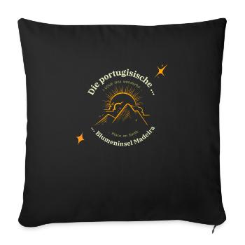 La fleur portugaise de l’âne de Madère - Cadeau - Housse de coussin décorative 45 x 45 cm - noir - Devant