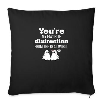 T-shirts with Funny Phrases - Fantasmitas - Sofa pillowcase 17,3'' x 17,3'' (45 x 45 cm) - black - Front