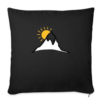 Sunrise - Sofa pillowcase 17,3'' x 17,3'' (45 x 45 cm) - black - Front