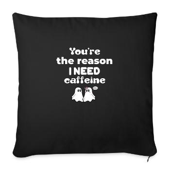 T-shirts with Funny Phrases - Fantasmitas 12 - Sofa pillowcase 17,3'' x 17,3'' (45 x 45 cm) - black - Front
