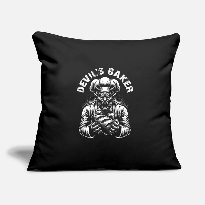 Devil's baker - the devil as baker Sofa pillowcase 17,3'' x 17,3'' (45 x 45 cm)