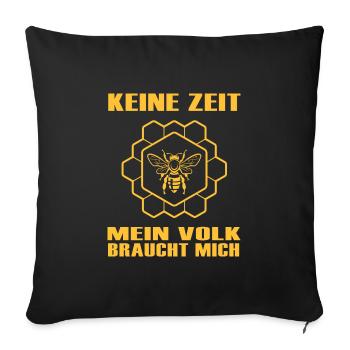 imker und sein bienenvolk - Sofakissenbezug 45 x 45 cm - Schwarz - Vorne