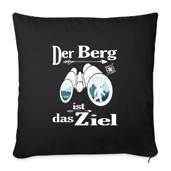bergwandern wandervoll servus alpin gipfel - Sofakissenbezug 45 x 45 cm - Schwarz - Vorne